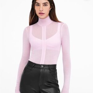 MARCELLA Light Pink Sheer top